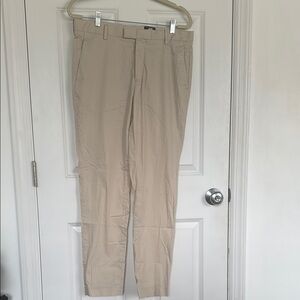 H&M Men’s Cream Chinos with Flat Front Design and Belt Loops